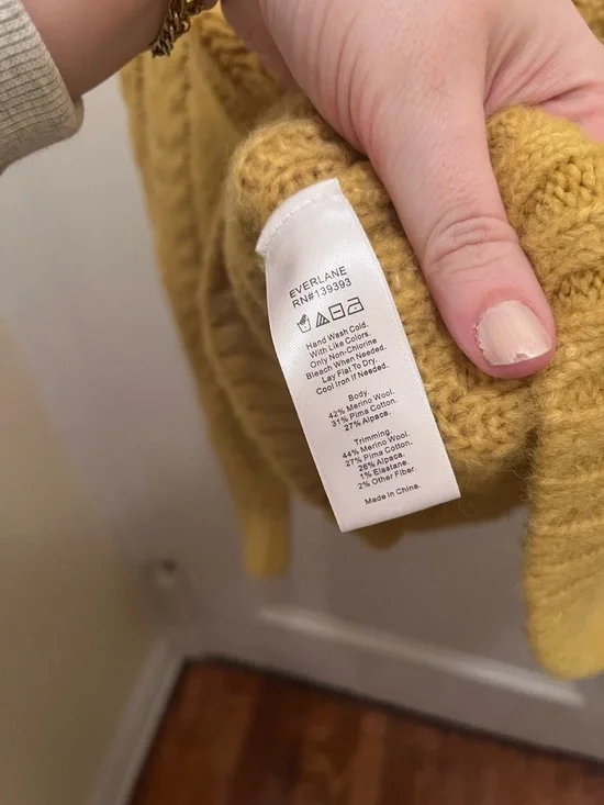 Everlane Cloud Cable cardigan sz S EUC - Picture 4 of 6